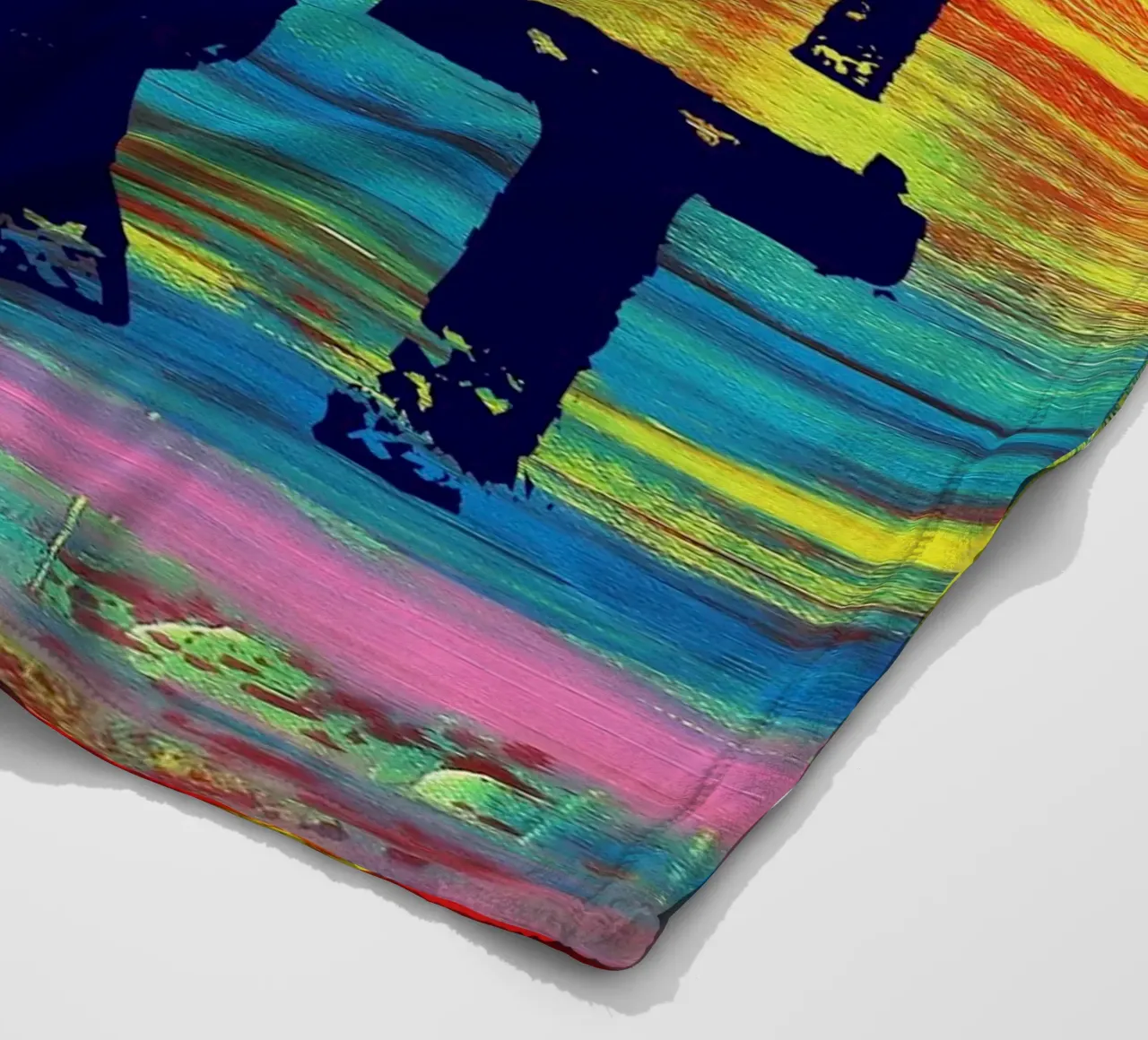 'Life is Better with Art' Farbenfrohe abstrakte Kunst coperta in pile da Petra Lang