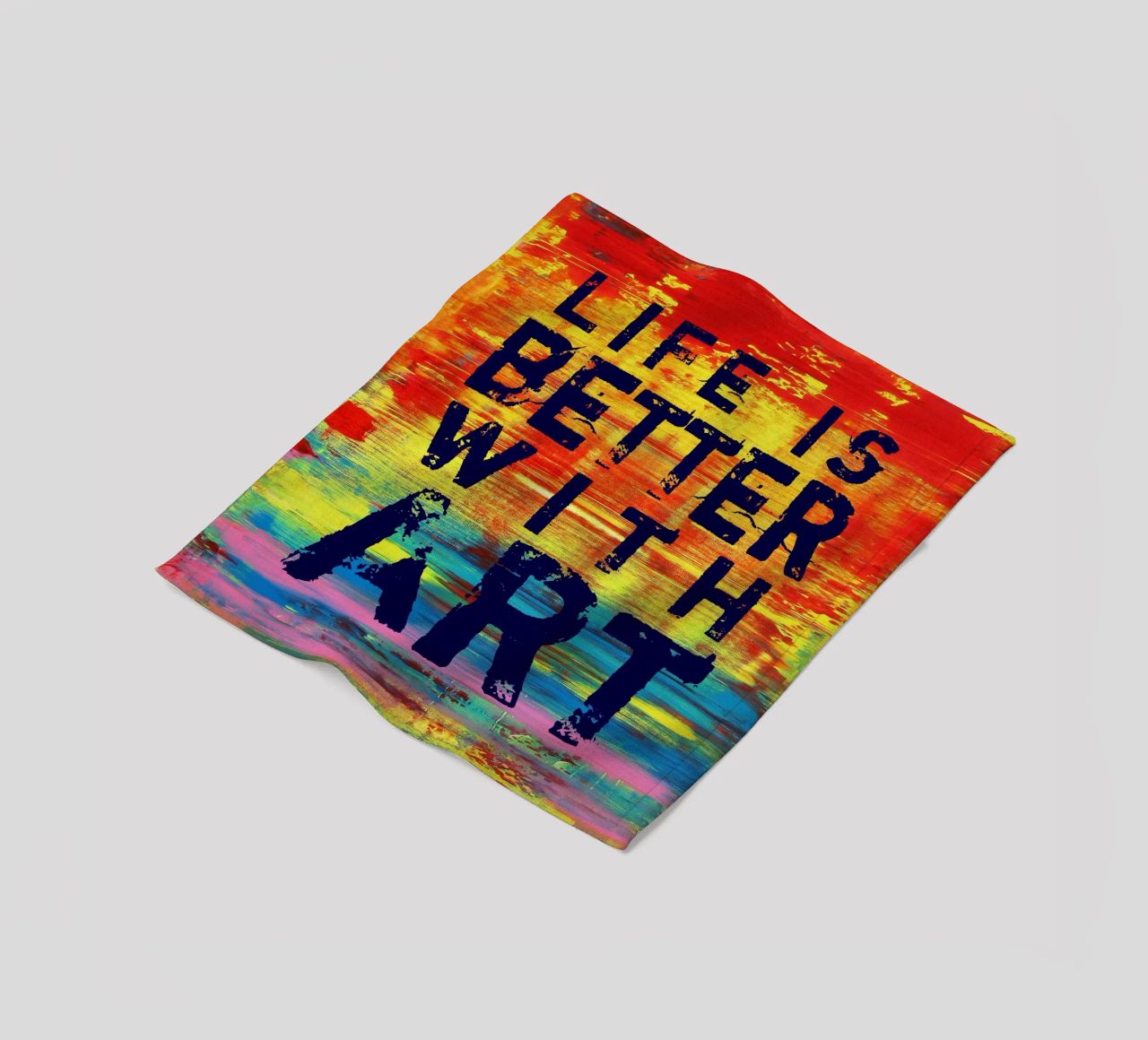 'Life is Better with Art' Farbenfrohe abstrakte Kunst coperta in pile da Petra Lang