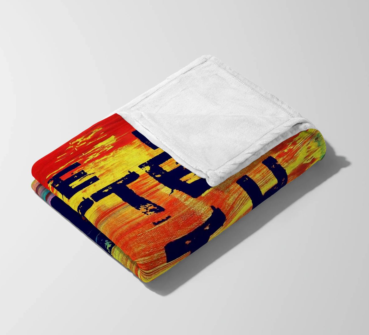 'Life is Better with Art' Farbenfrohe abstrakte Kunst coperta in pile da Petra Lang