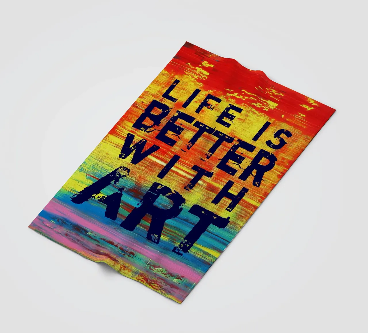 'Life is Better with Art' Farbenfrohe abstrakte Kunst coperta in pile da Petra Lang