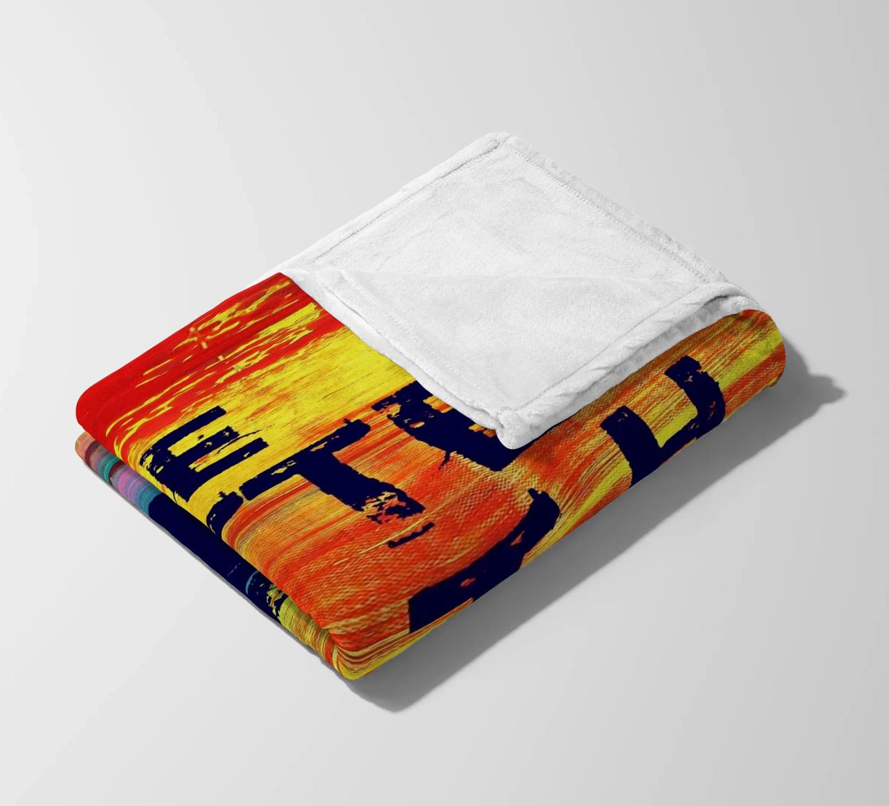 'Life is Better with Art' Farbenfrohe abstrakte Kunst coperta in pile da Petra Lang