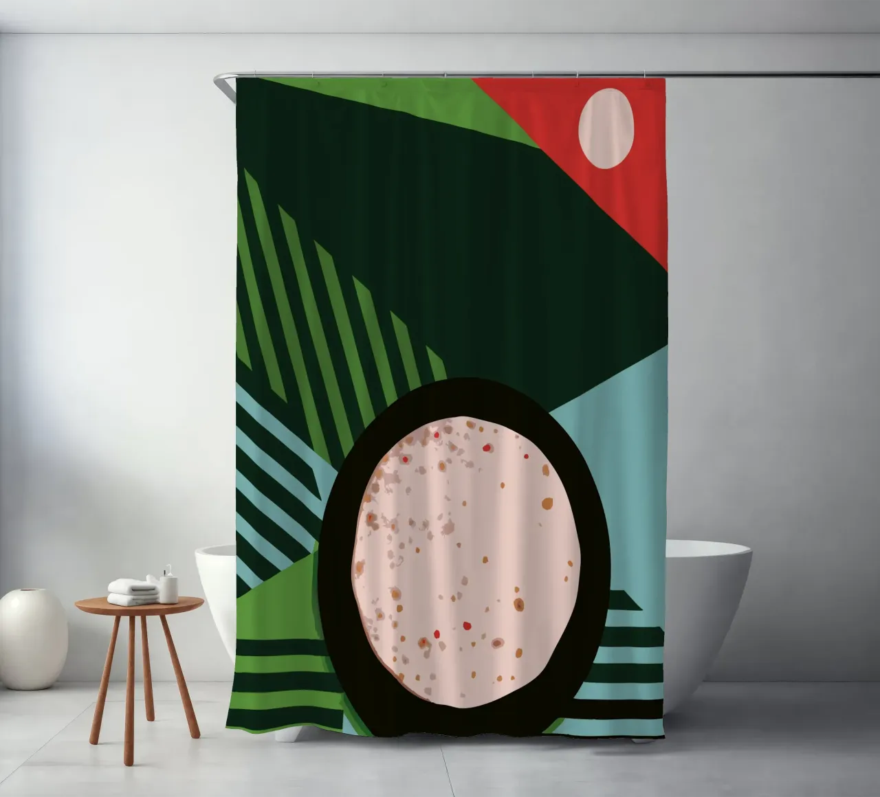 Brood douchegordijn van LOOK DIFFERENT