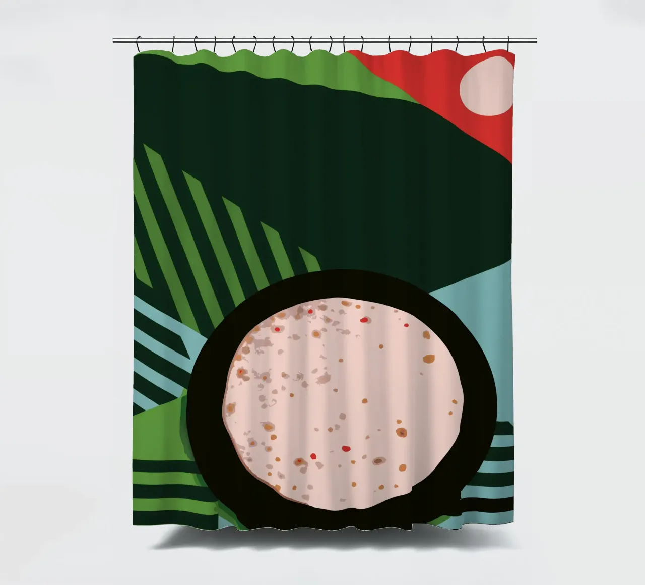 Brood douchegordijn van LOOK DIFFERENT