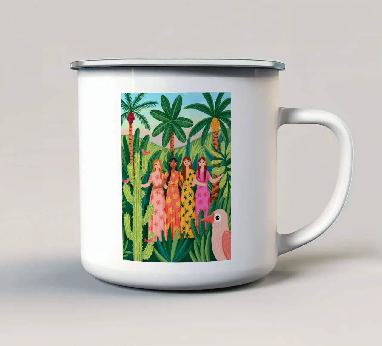 Armonia tropicale tazza in smalto da Murni Strokes