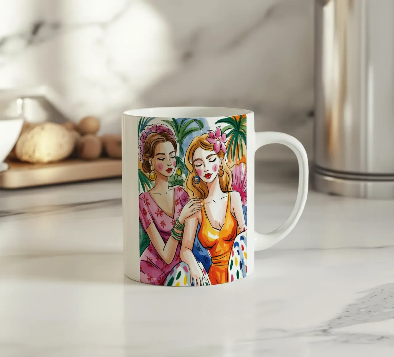 Amicizia senza tempo tazza in ceramica da Murni Strokes