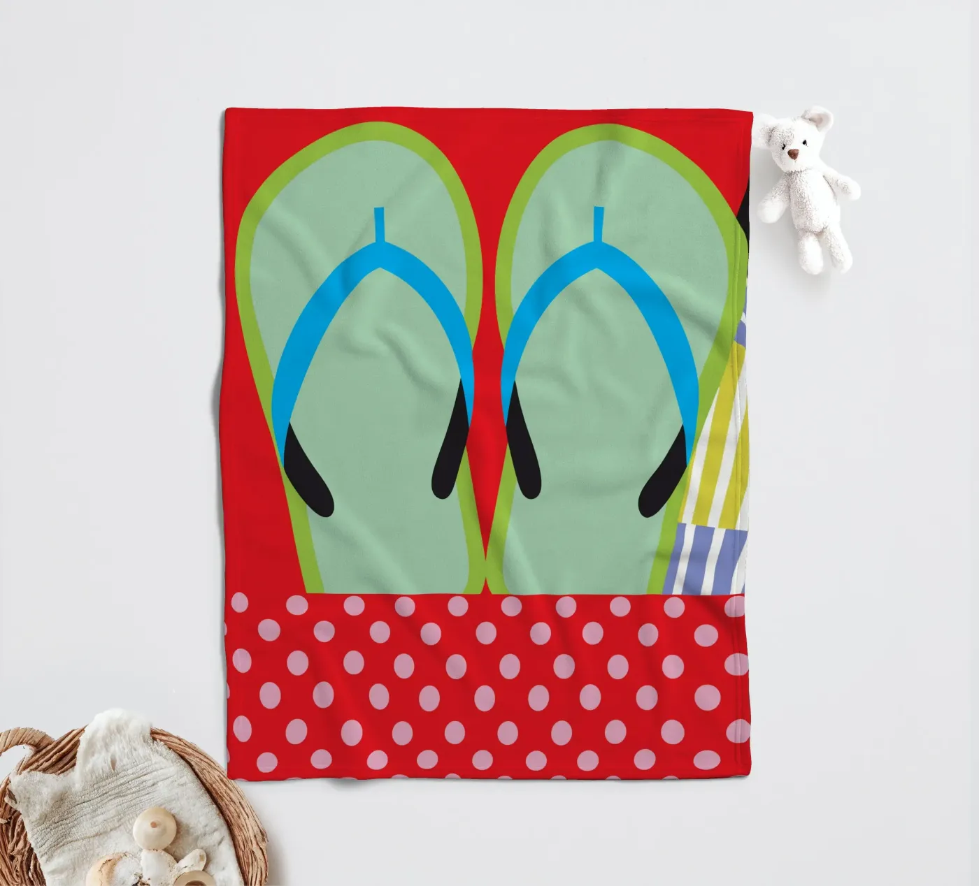 Flip Flops Fleecedecke von LOOK DIFFERENT