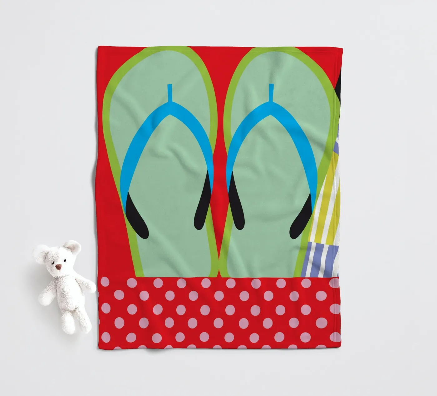 Flip Flops Fleecedecke von LOOK DIFFERENT