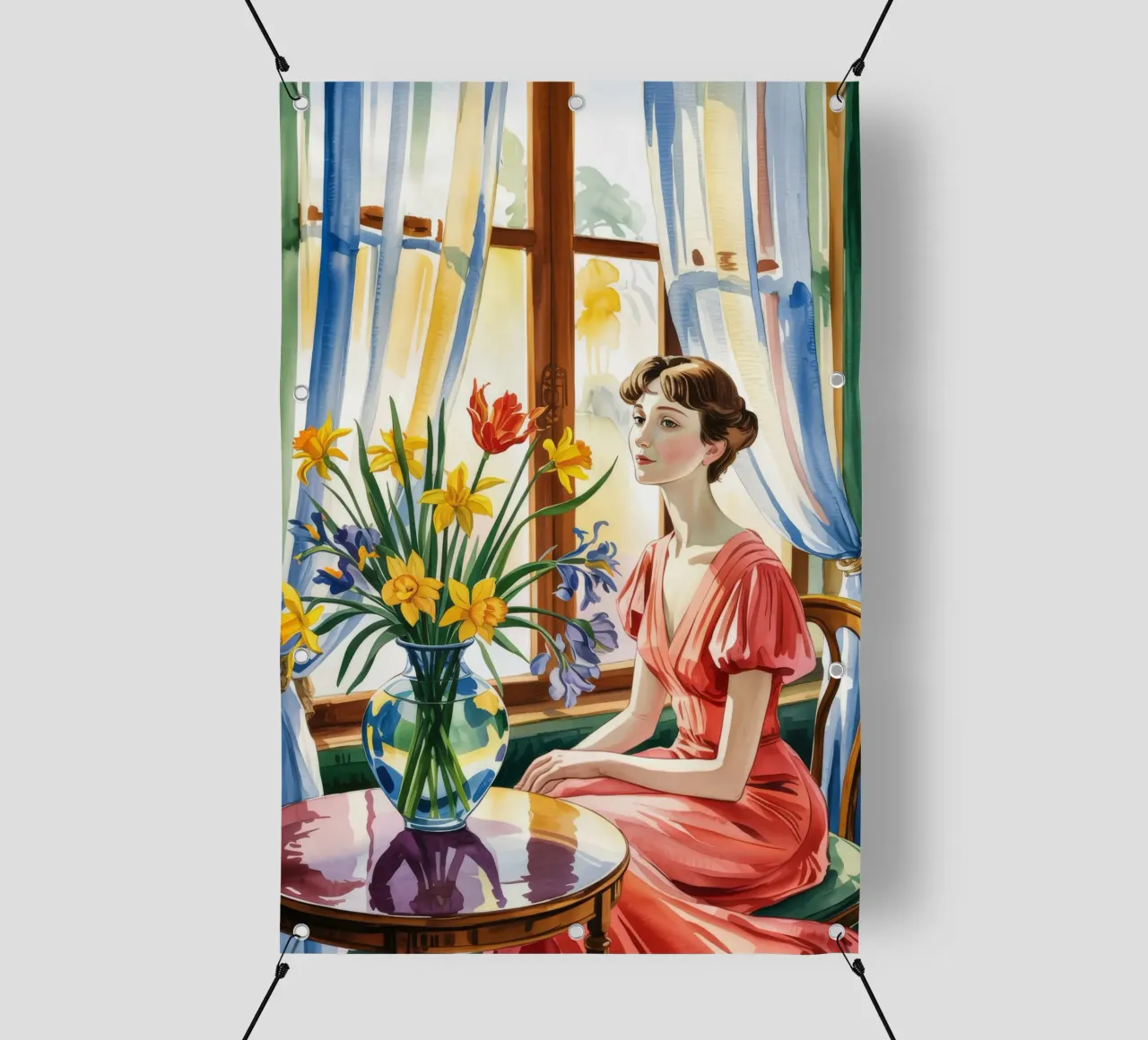 Momento di riflessione telo in pvc da Murni Strokes