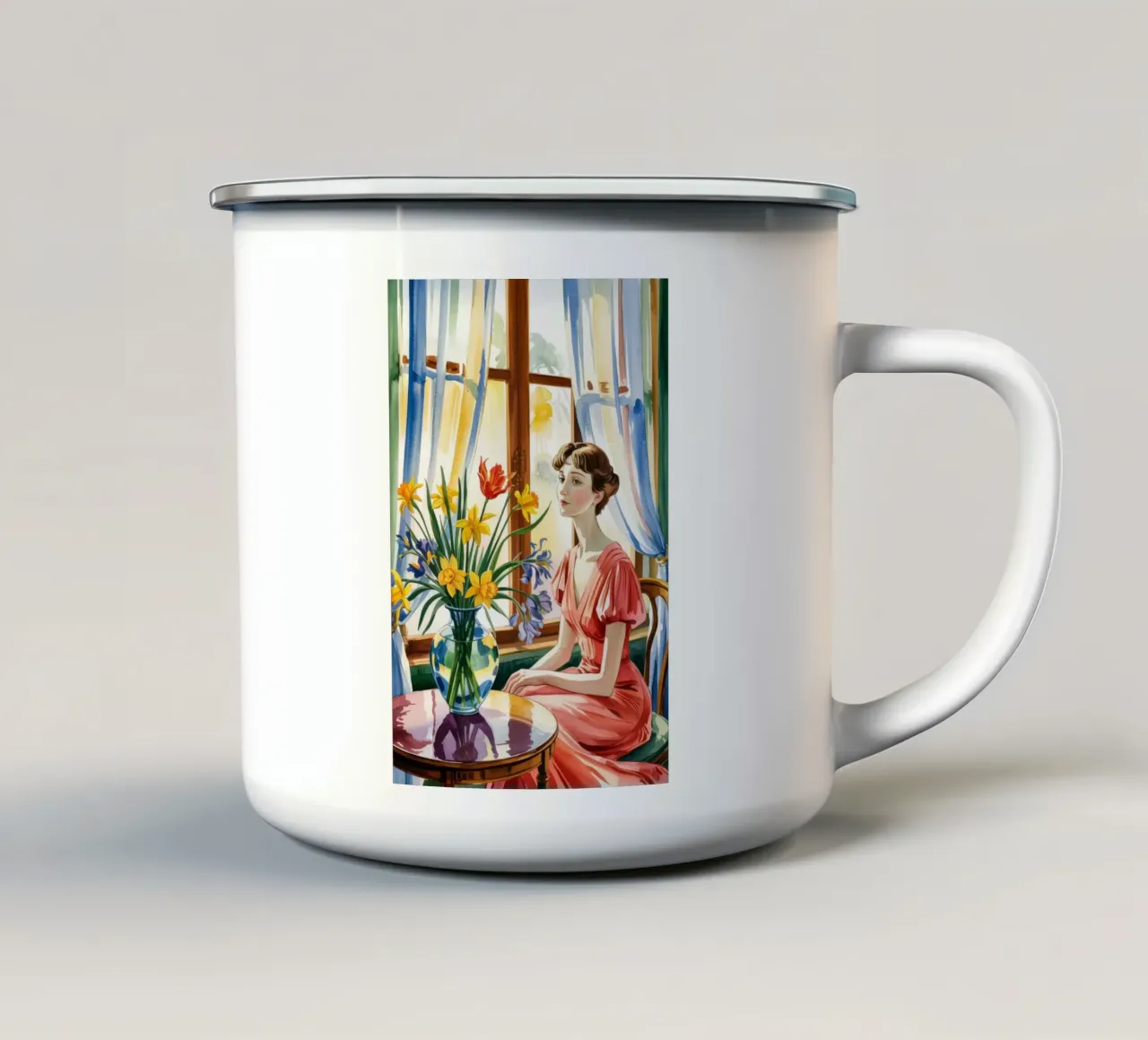Momento di riflessione tazza in smalto da Murni Strokes