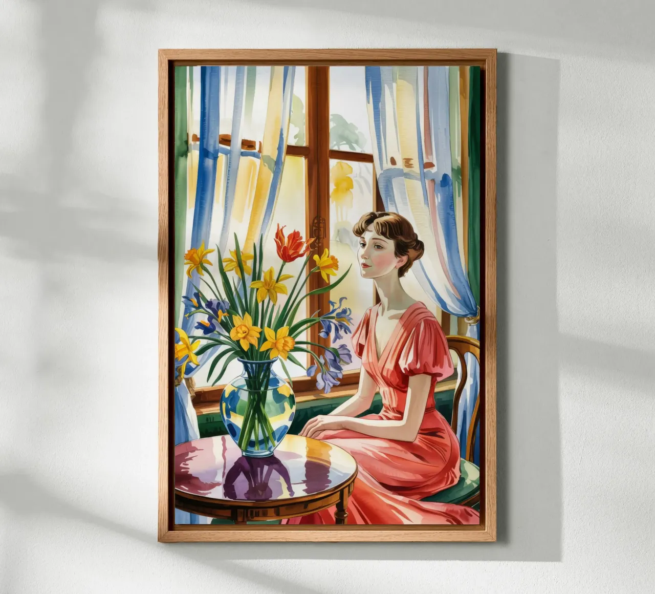 Reflectief moment canvas met Baklijst van Murni Strokes