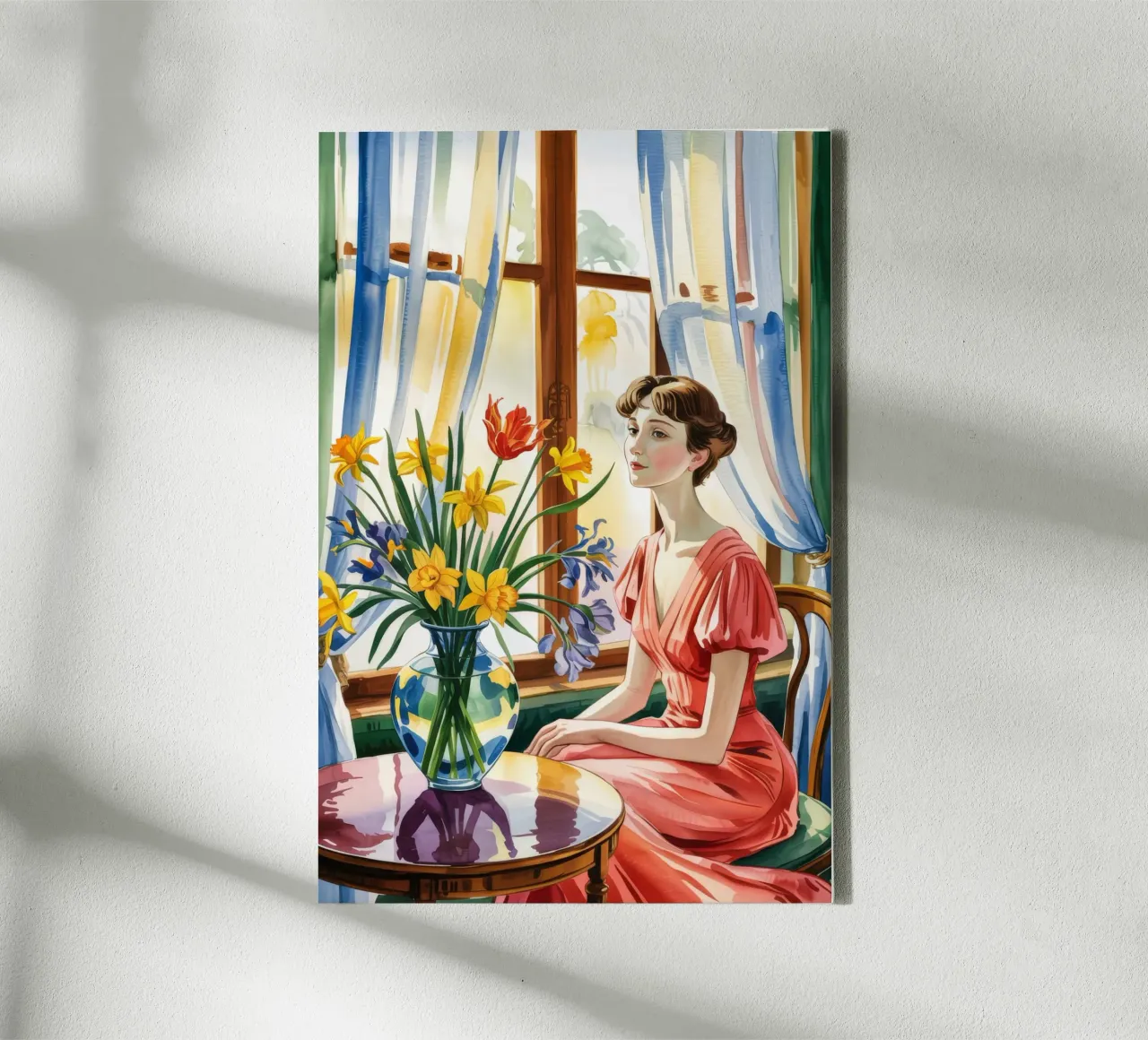 Reflectief moment canvas met Baklijst van Murni Strokes