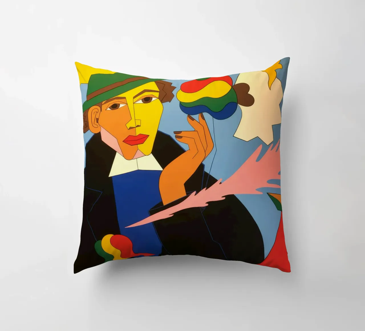 Sinfonia astratta di colori cuscino da Murni Strokes