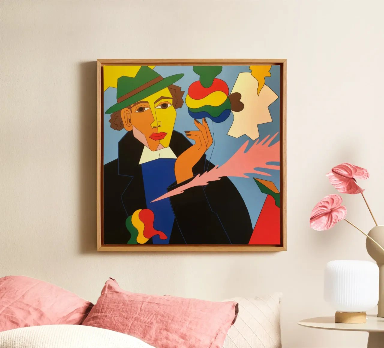 Abstracte kleurensymfonie canvas van Murni Strokes