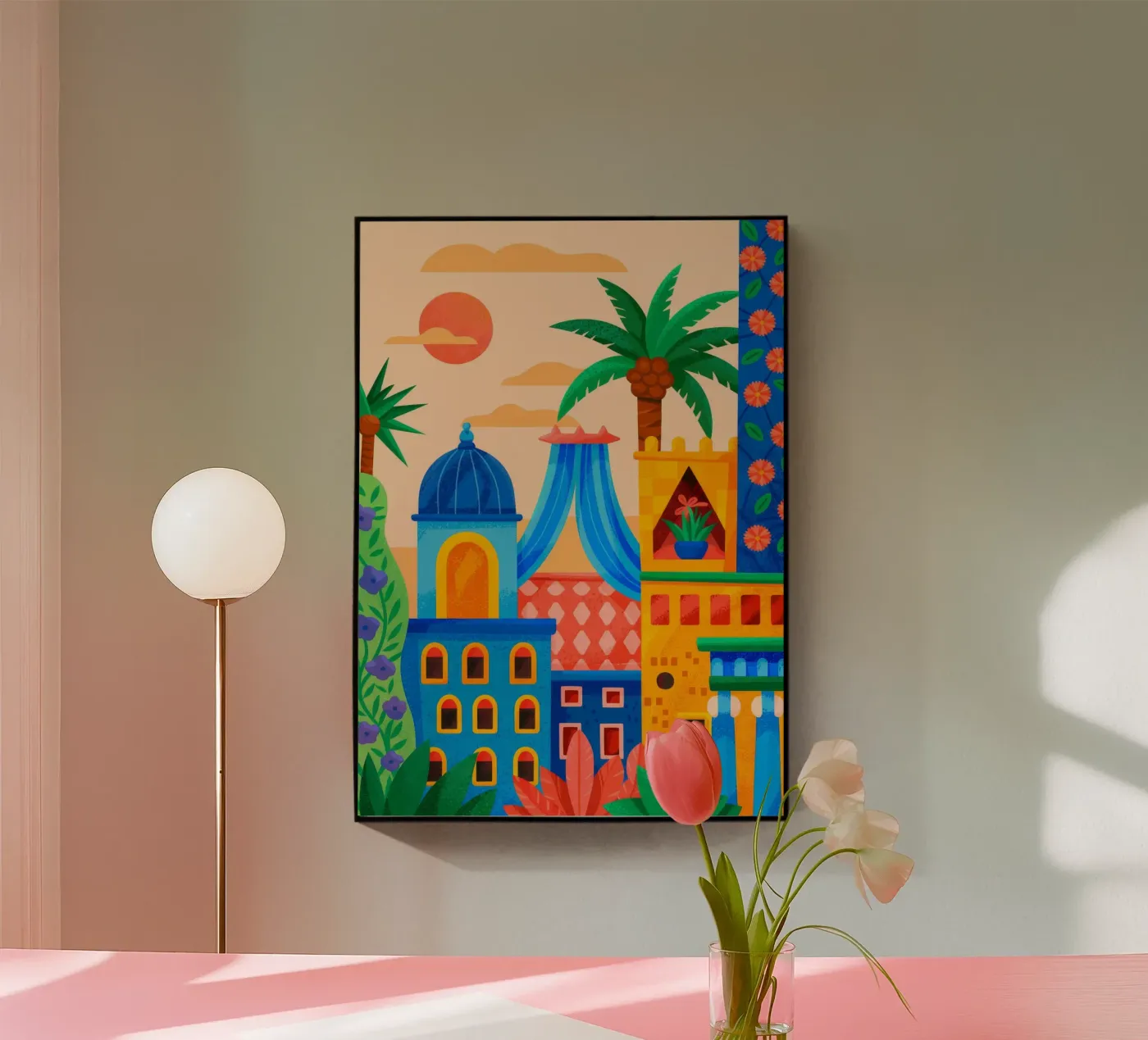 Oasi del tramonto plexiglass da Murni Strokes