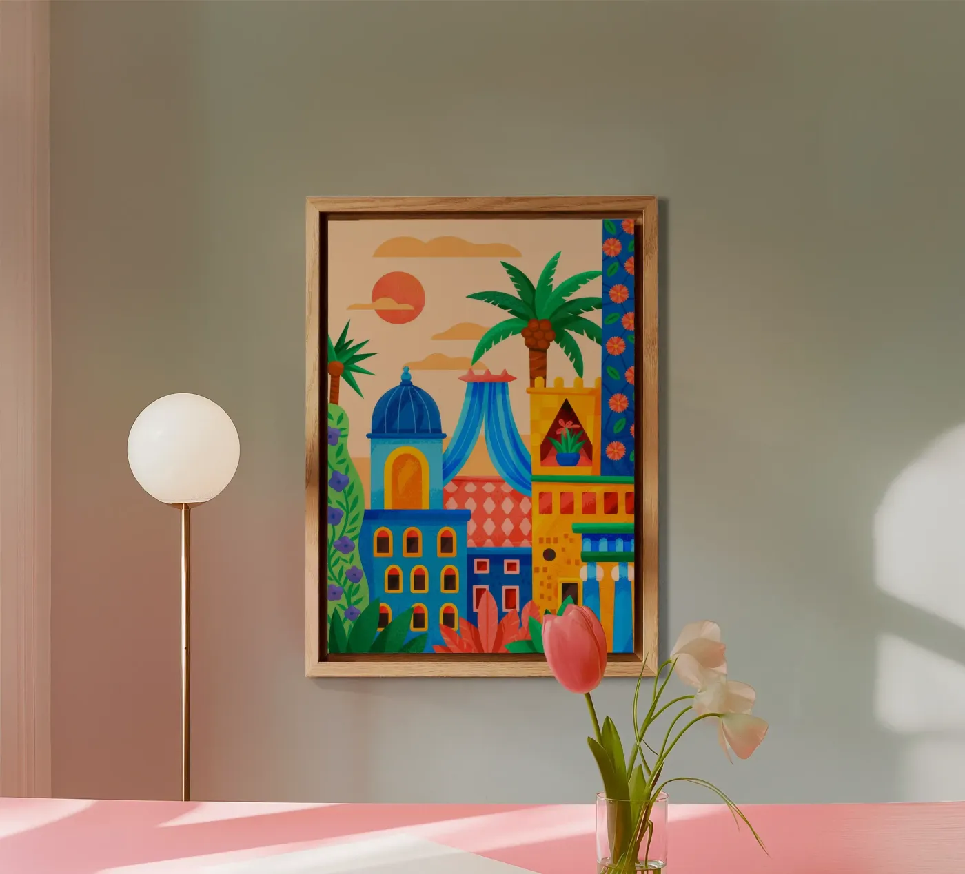 Sunset Oasis forex plate by Murni Strokes