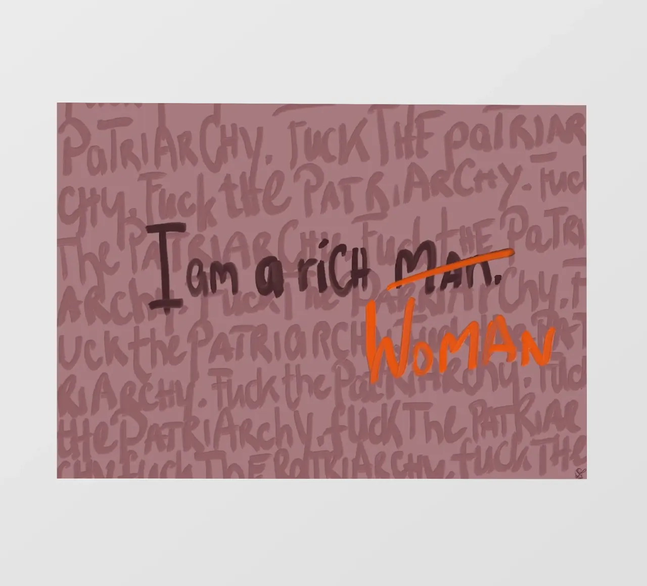 F*** The Patriarchy pellicola backlit da kind thoughts to paper