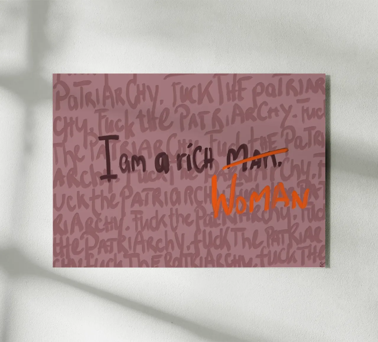 F*** The Patriarchy plexiglass da kind thoughts to paper