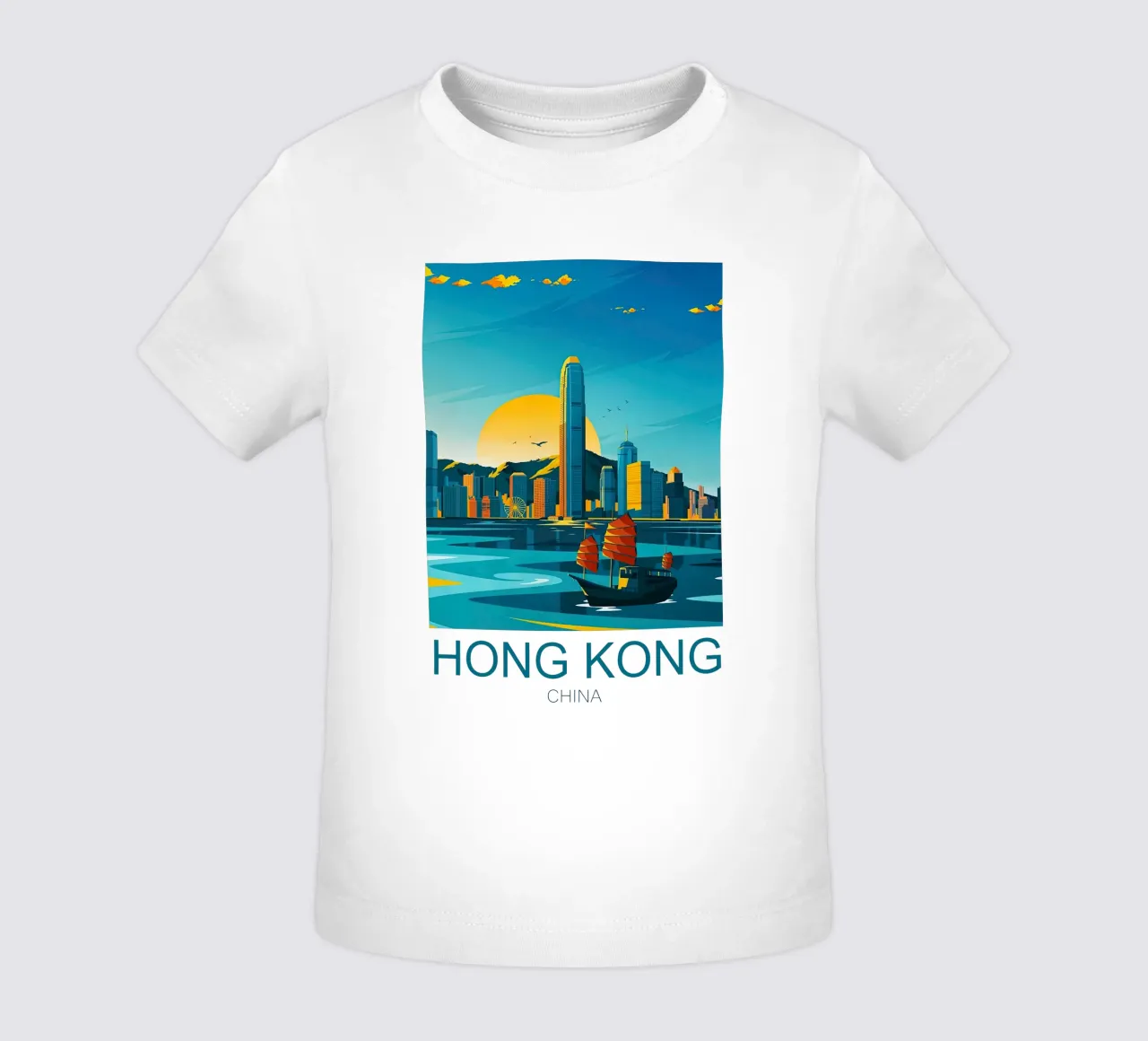 Viaggi tradizionali Cina, Hong Kong maglietta neonato da Liliestudio