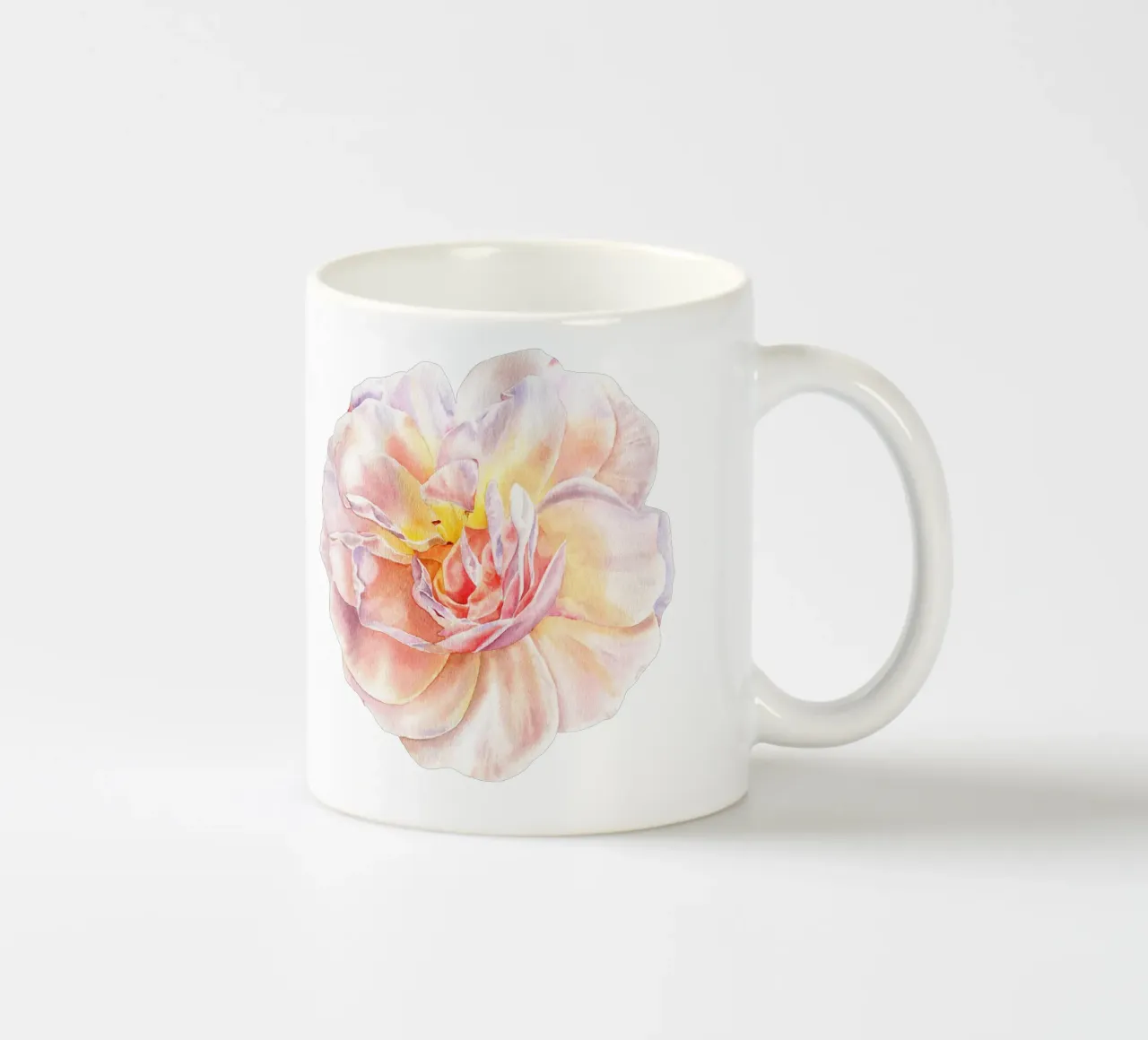 Rosa Albicocca Regina Elisabetta tazza in ceramica da youdesignme
