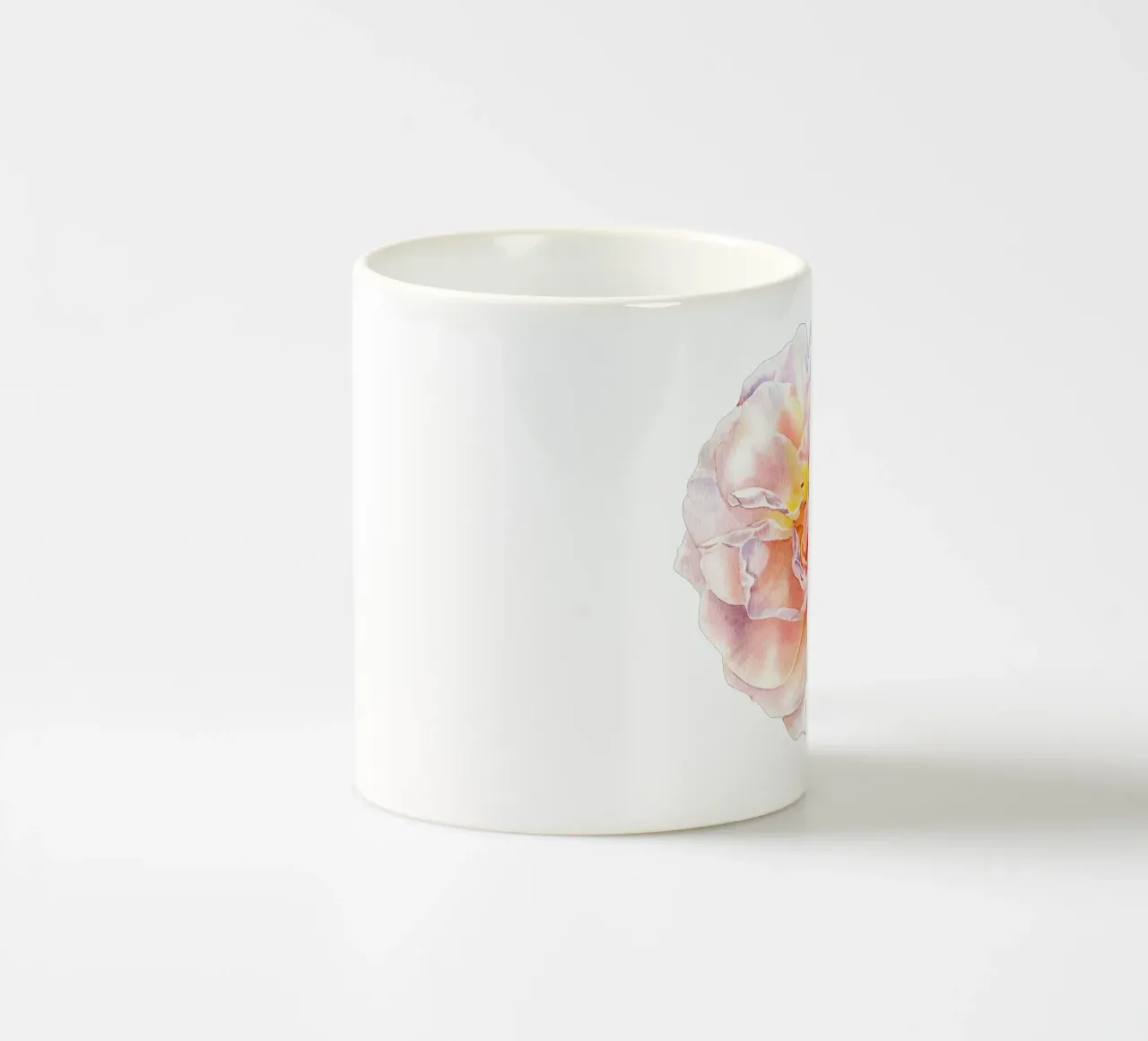 Rosa Albicocca Regina Elisabetta tazza in ceramica da youdesignme