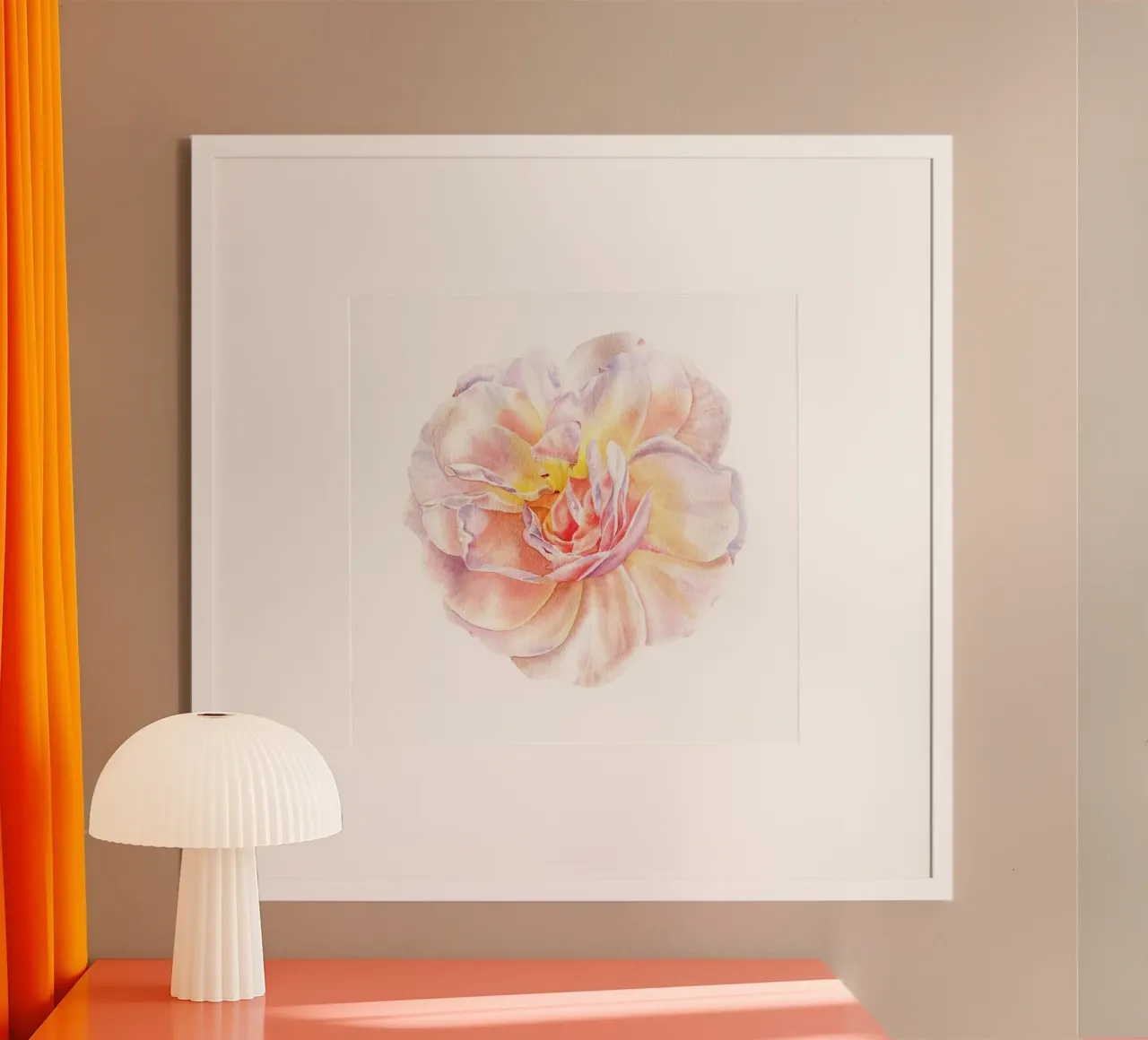 Rose-Aprikose Königin Elisabeth Poster von youdesignme