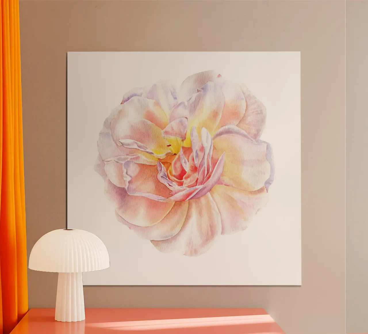 Rose-Aprikose Königin Elisabeth Poster von youdesignme