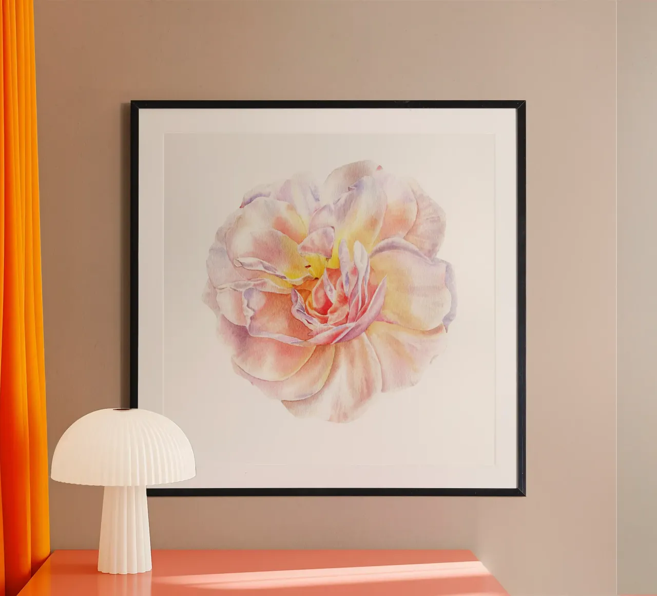 Rose-Aprikose Königin Elisabeth Poster von youdesignme