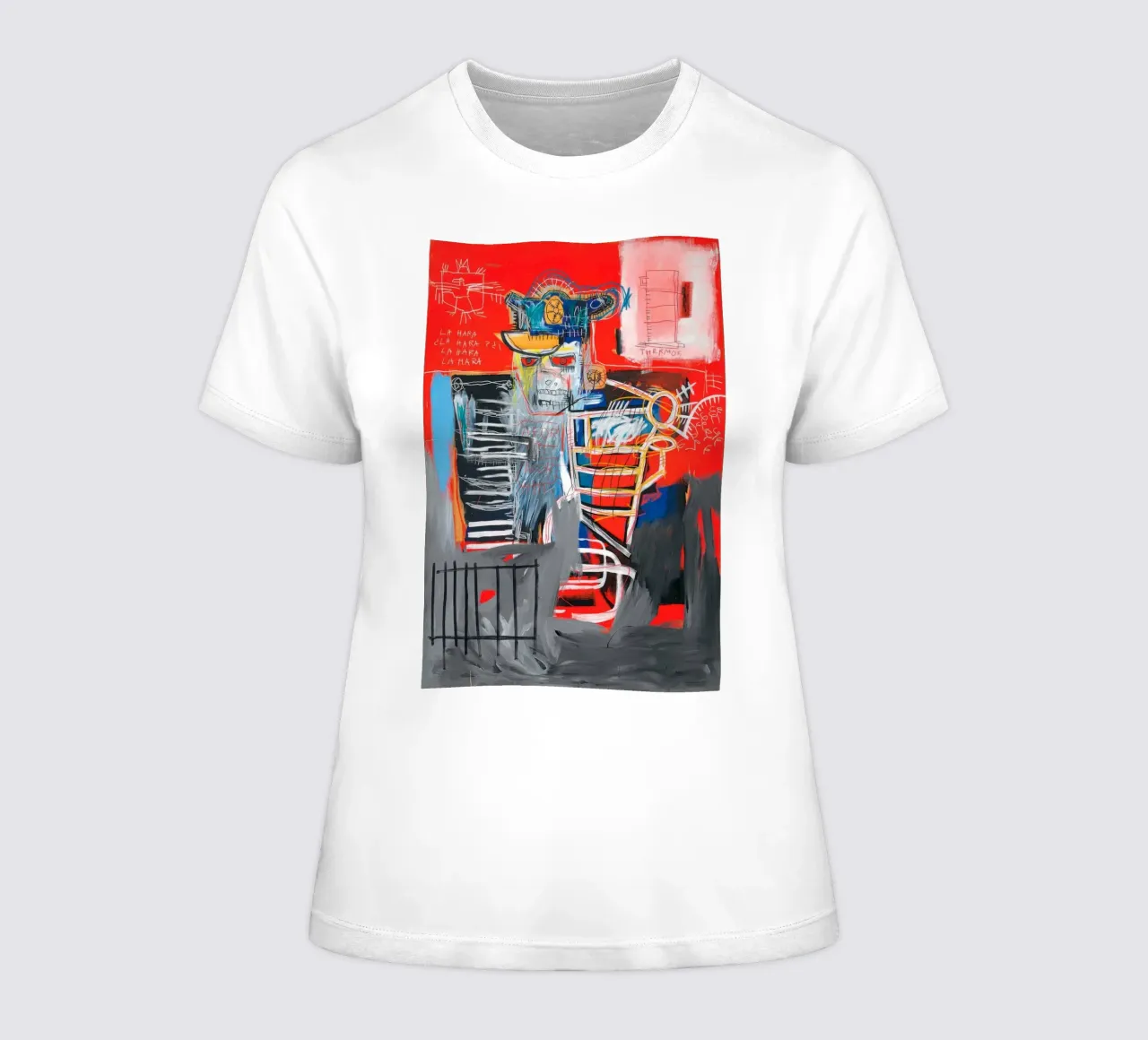 Basquiat La Hara Print | Neo-Expressionistische Iconische Kunst dames t-shirt getailleerd van NorwesClub