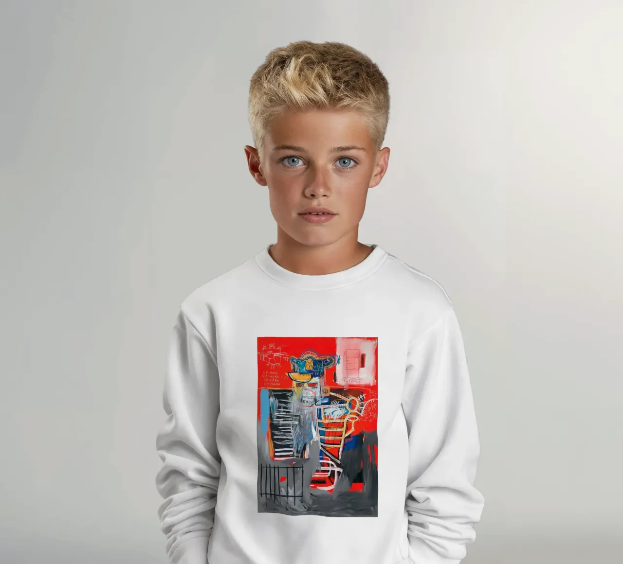 Basquiat La Hara Print | Neo-Expressionist Iconic Art sudadera para niño de NorwesClub