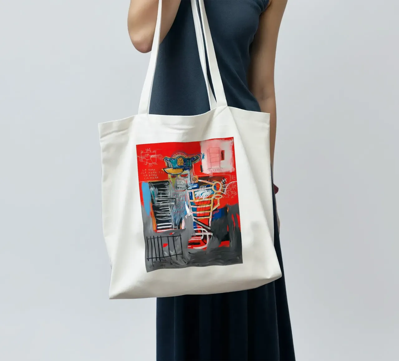 Basquiat La Hara Print | Neo-Expressionist Iconic Art tote bag by NorwesClub