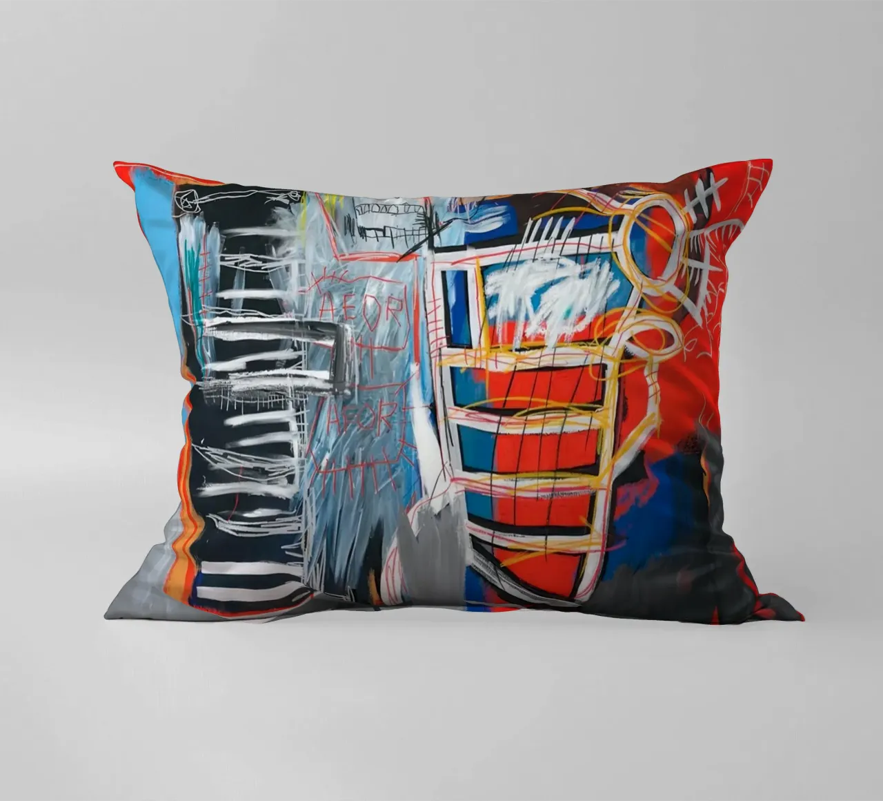 Basquiat La Hara Print | Neo-Expressionist Iconic Art coussin de NorwesClub