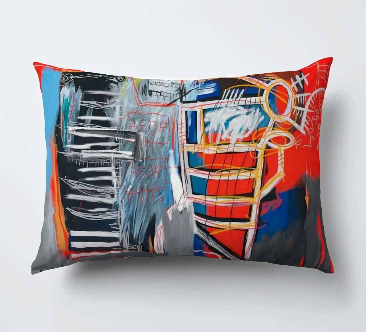 Basquiat La Hara Print | Neo-Expressionist Iconic Art coussin de NorwesClub