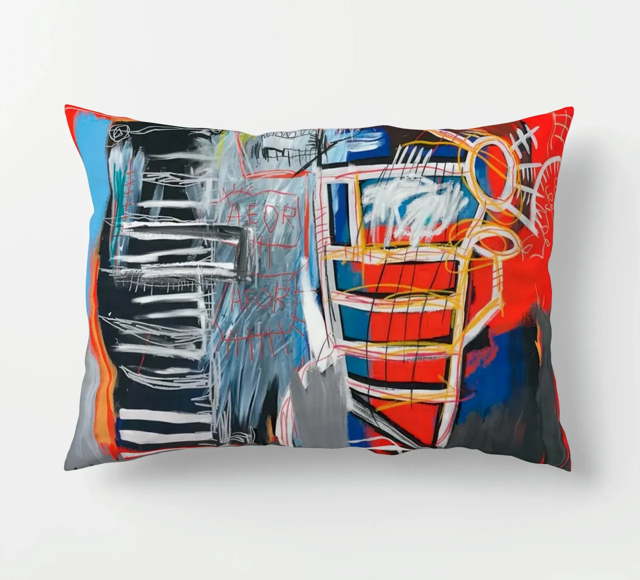 Basquiat La Hara Print | Neo-Expressionist Iconic Art coussin de NorwesClub