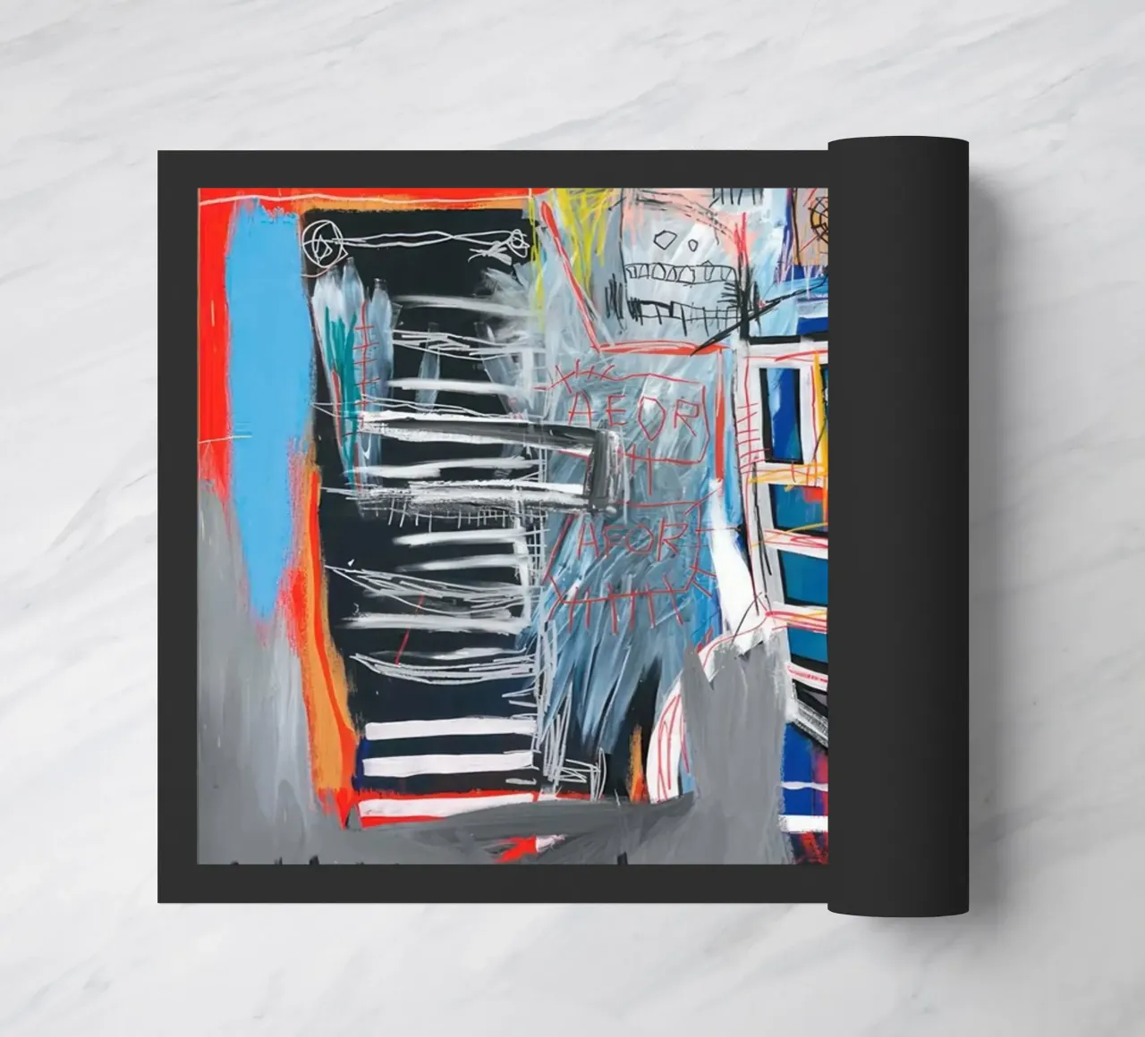 Basquiat La Hara Print | Neo-Expressionist Iconic Art felpudo de NorwesClub