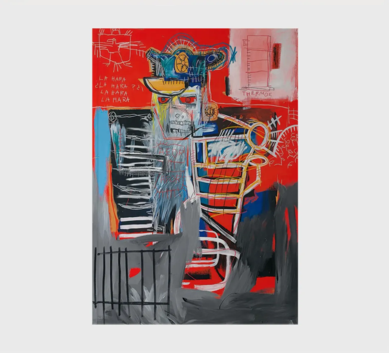 Basquiat La Hara Print | Neo-Expressionist Iconic Art notebook by NorwesClub