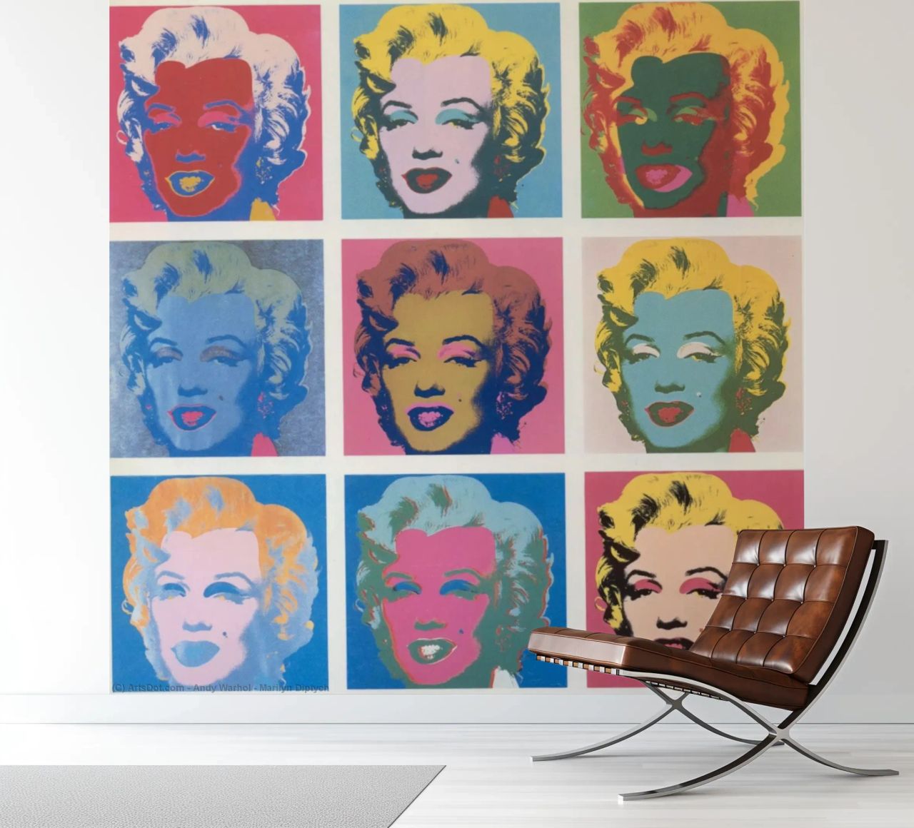 Andy Warhol Marilyn Monroe | Ikonische Pop Art Druck Fototapete von NorwesClub