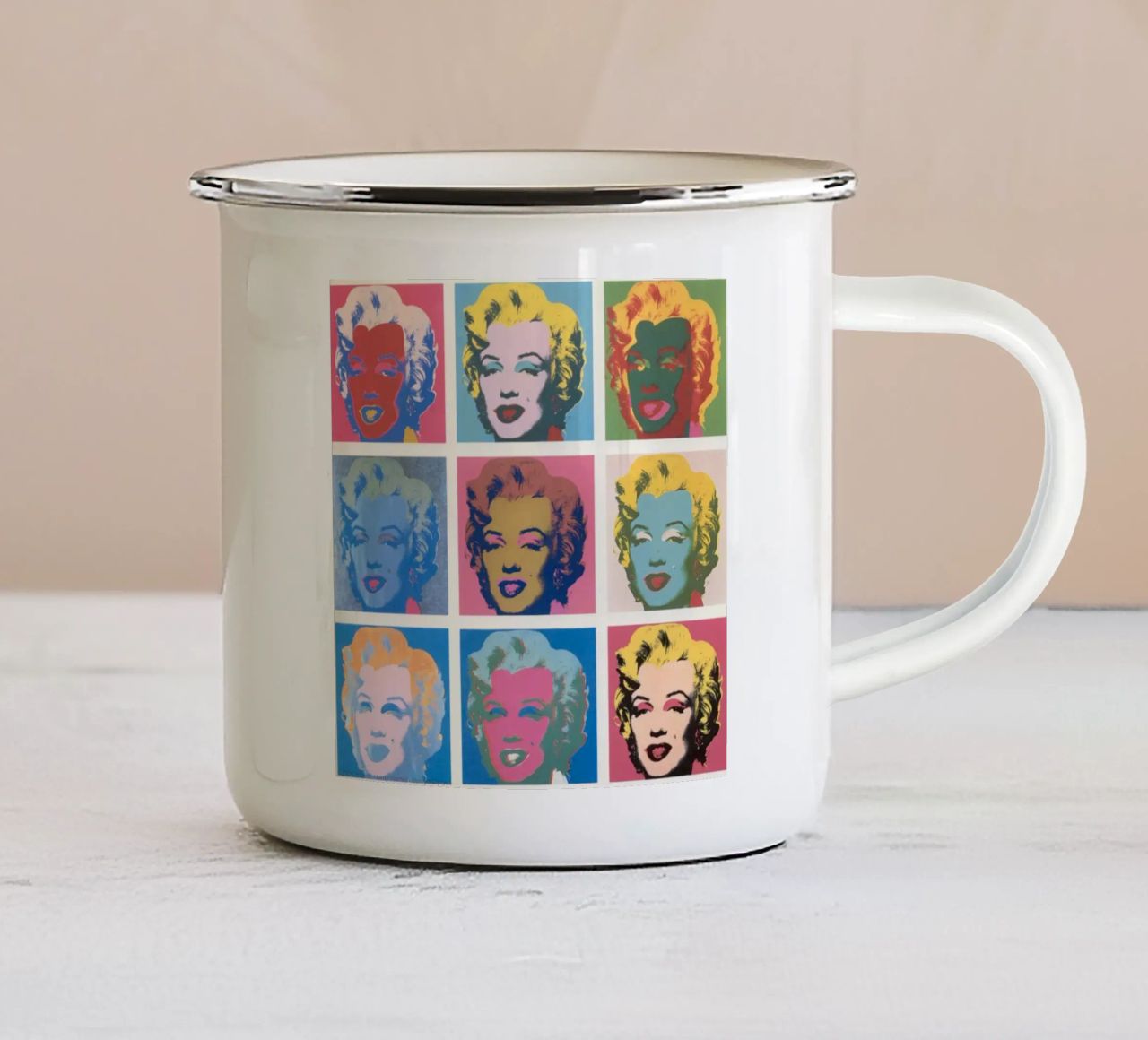 Andy Warhol Marilyn Monroe | Ikonische Pop Art Druck Emaille Tasse von NorwesClub