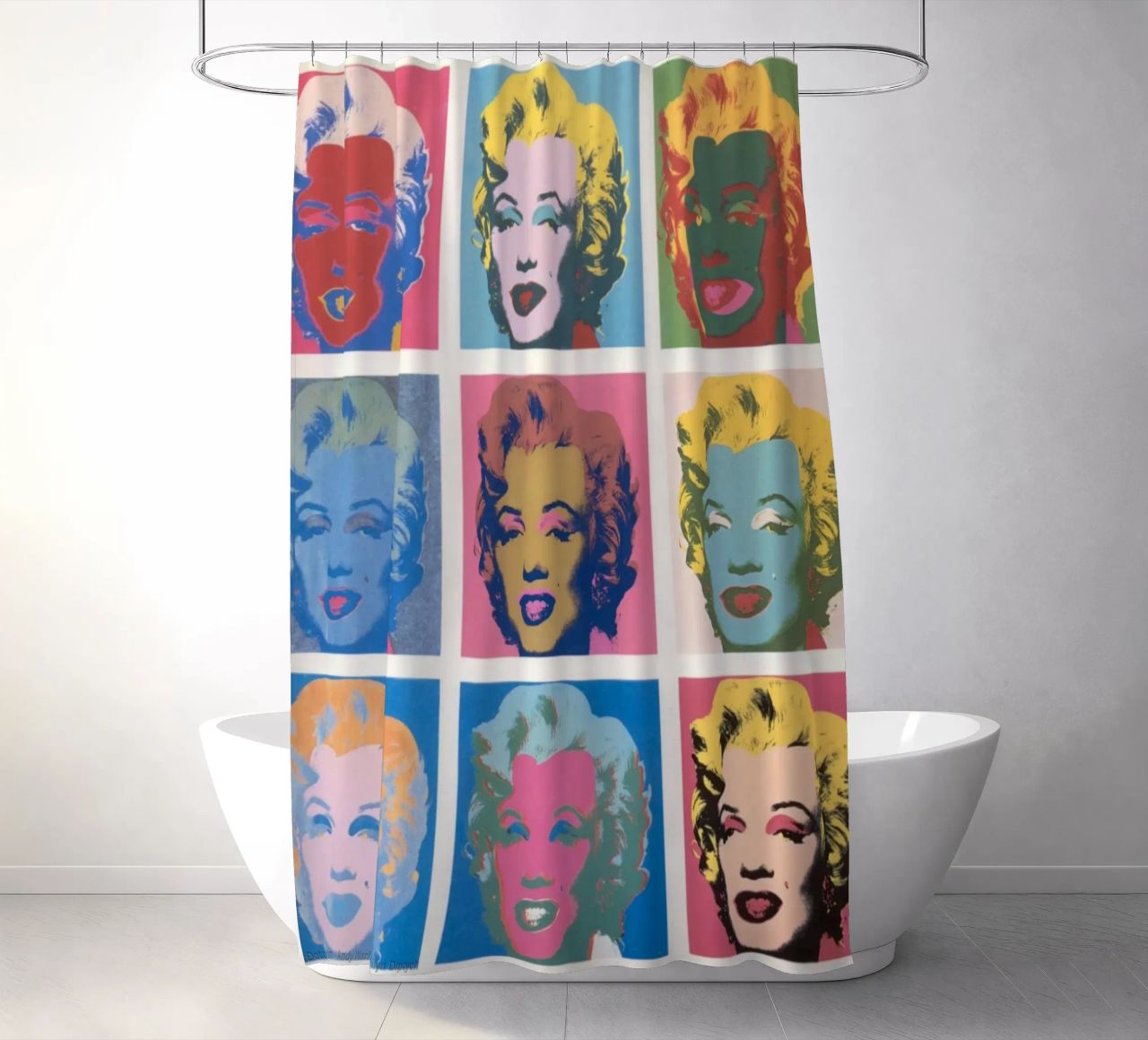 Andy Warhol Marilyn Monroe | Ikonische Pop Art Druck Duschvorhang von NorwesClub