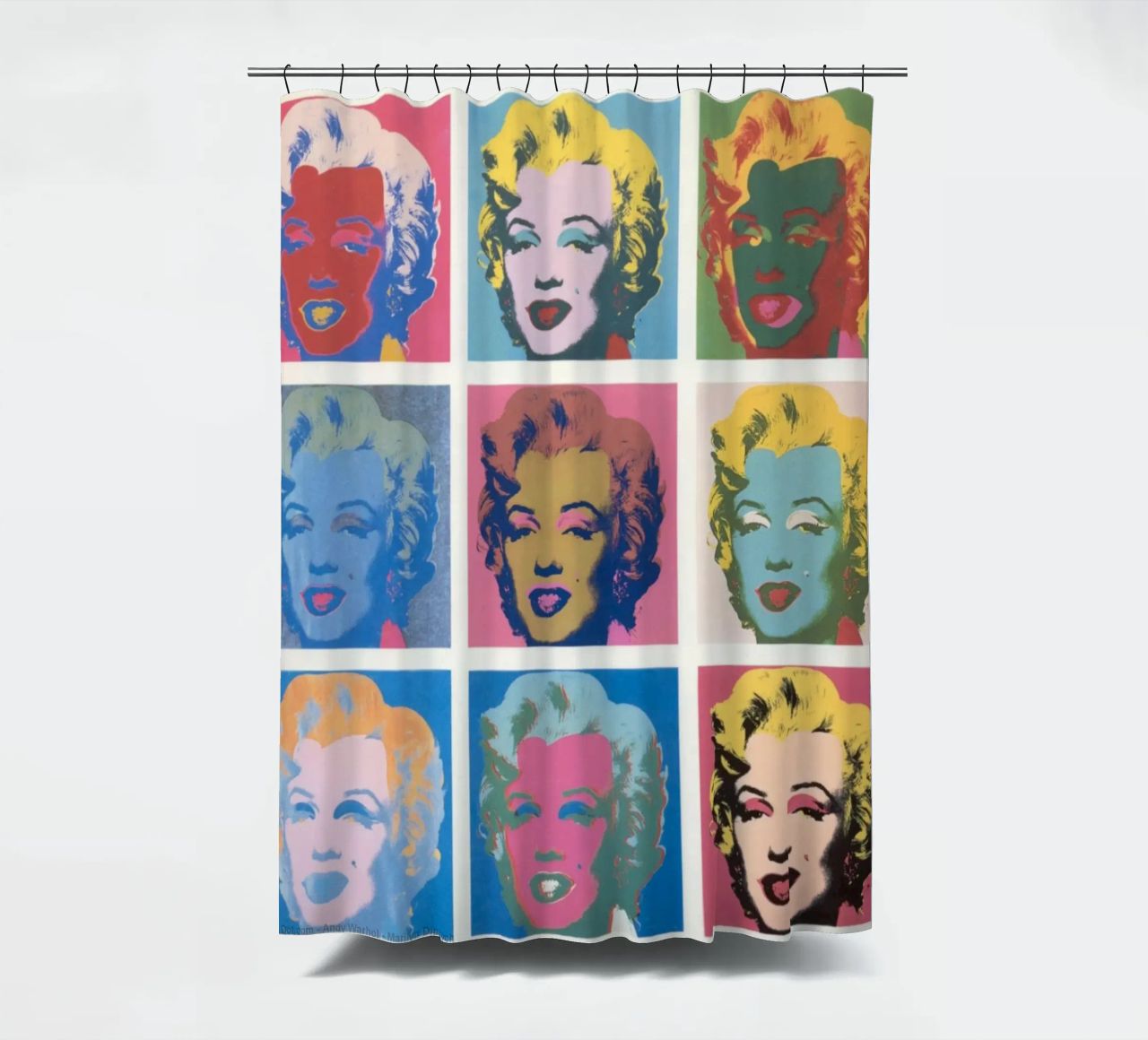 Andy Warhol Marilyn Monroe | Ikonische Pop Art Druck Duschvorhang von NorwesClub