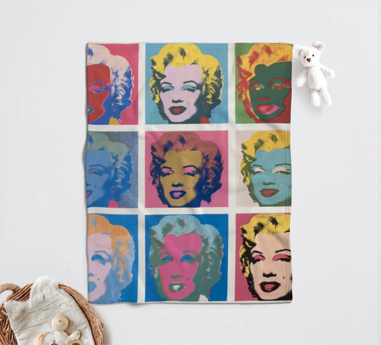 Andy Warhol Marilyn Monroe | Ikonische Pop Art Druck Fleecedecke von NorwesClub