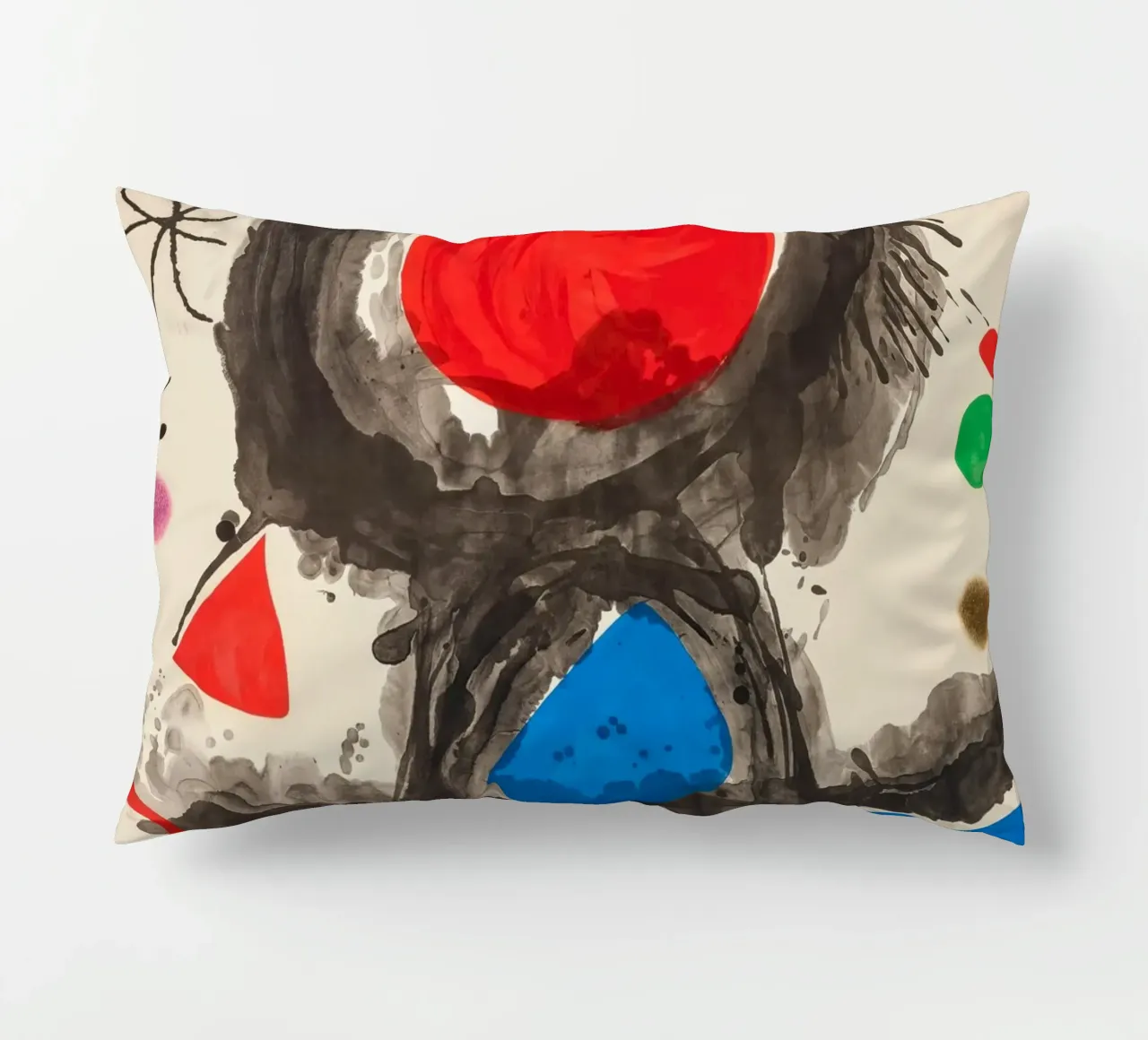 Miró Pico della Mirandola | Vibrant Abstract Art decorative cushion by NorwesClub