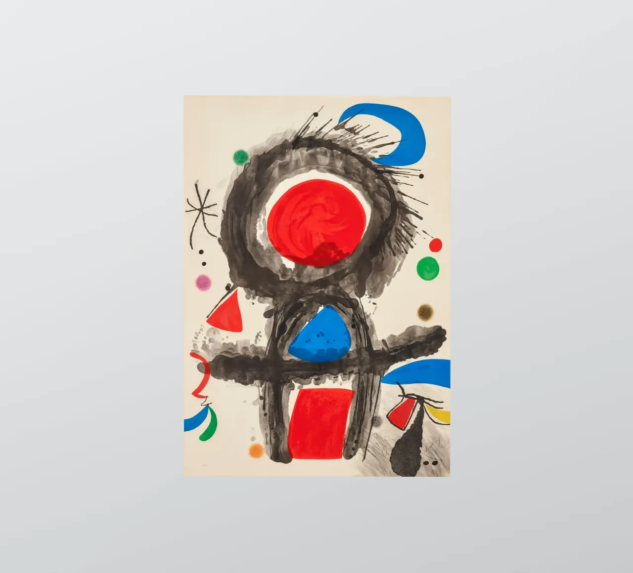 Miró Pic de la Mirandole | Vibrant Abstract Art autocollant de NorwesClub