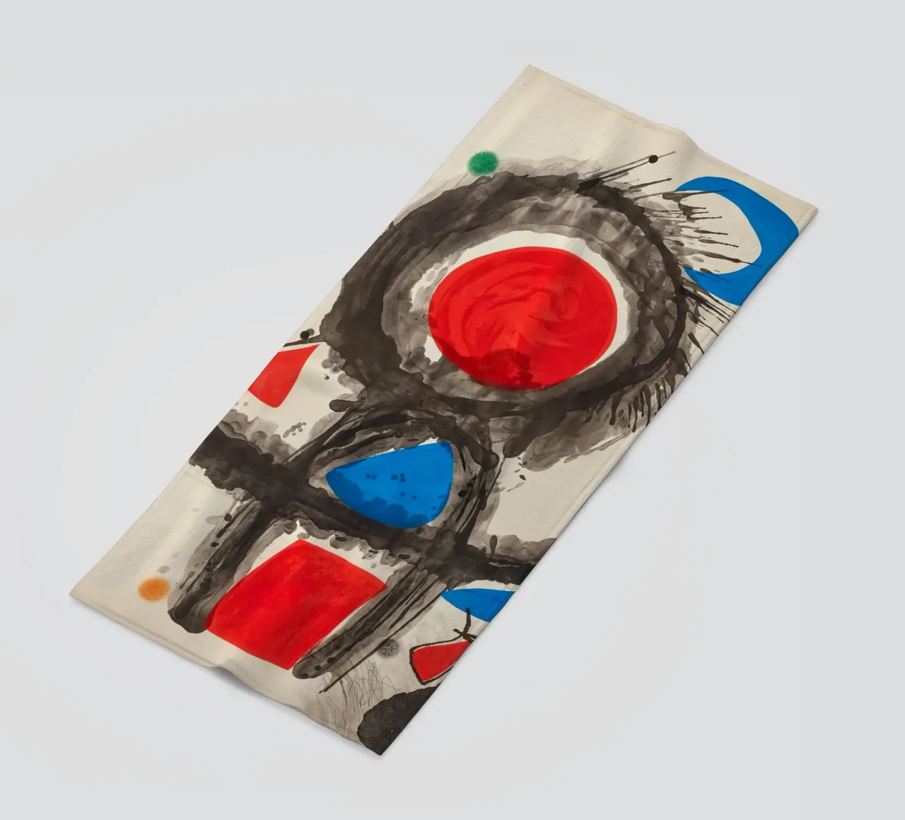 Miró Pico della Mirandola | Vibrant Abstract Art beach towel by NorwesClub