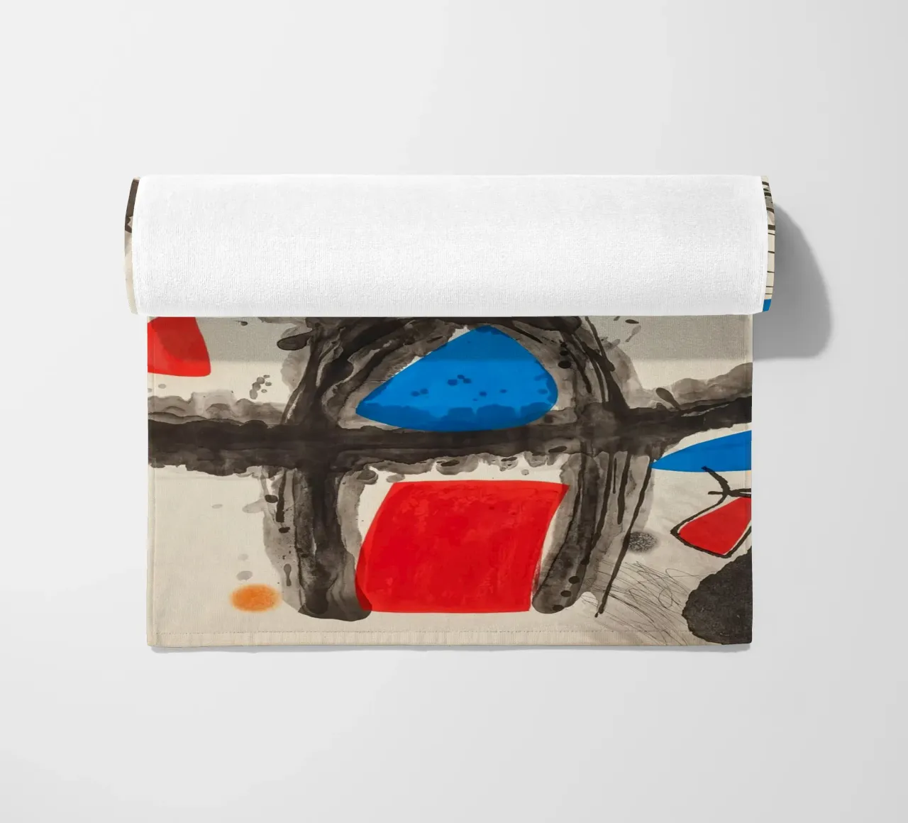 Miró Pico della Mirandola | Vibrant Abstract Art beach towel by NorwesClub