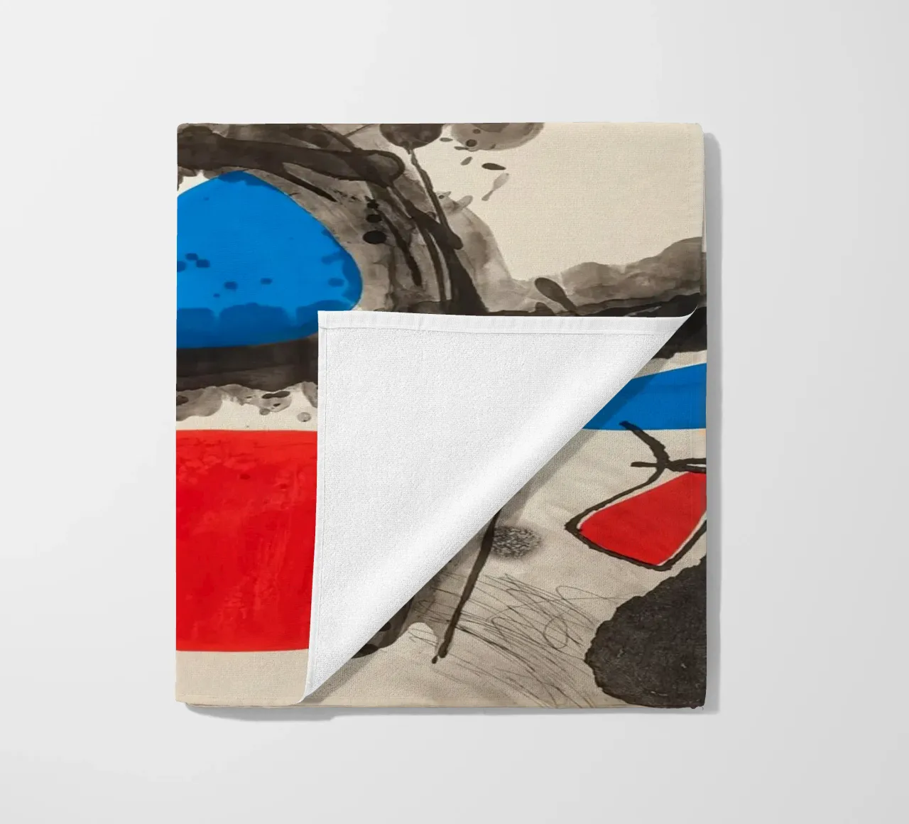 Miró Pico della Mirandola | Vibrant Abstract Art beach towel by NorwesClub