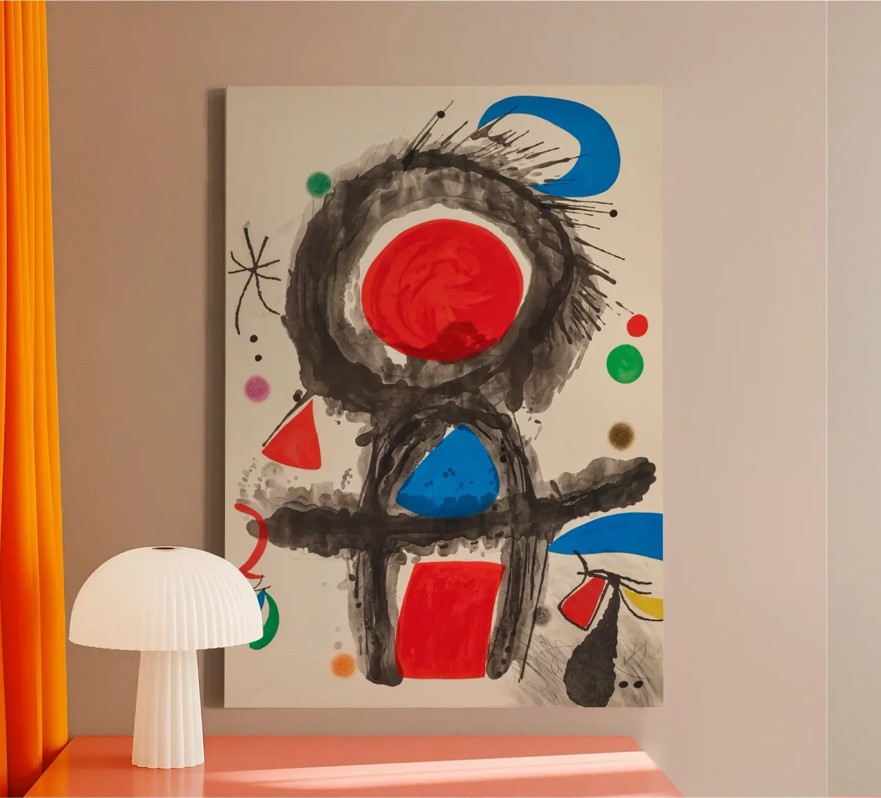 Miró Pico della Mirandola | Levendige abstracte kunst canvas van NorwesClub