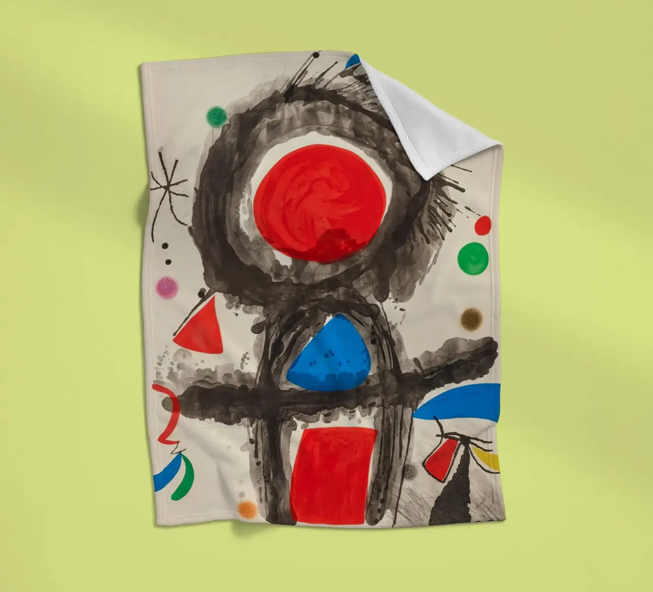 Miró Pico della Mirandola | Levendige abstracte kunst fleecedeken van NorwesClub