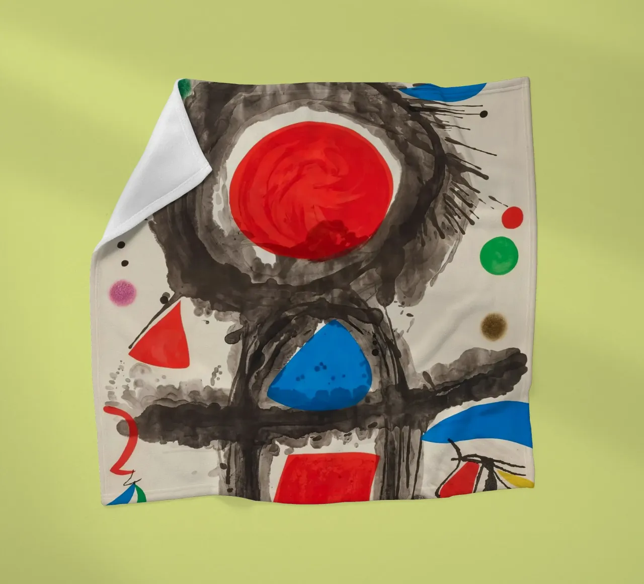 Miró Pico della Mirandola | Levendige abstracte kunst fleecedeken van NorwesClub