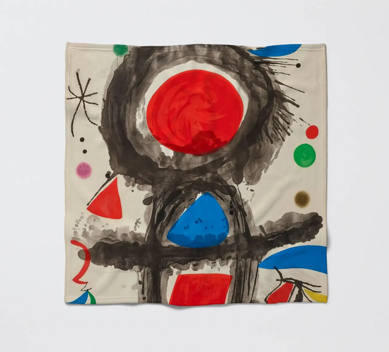 Miró Pico della Mirandola | Levendige abstracte kunst fleecedeken van NorwesClub