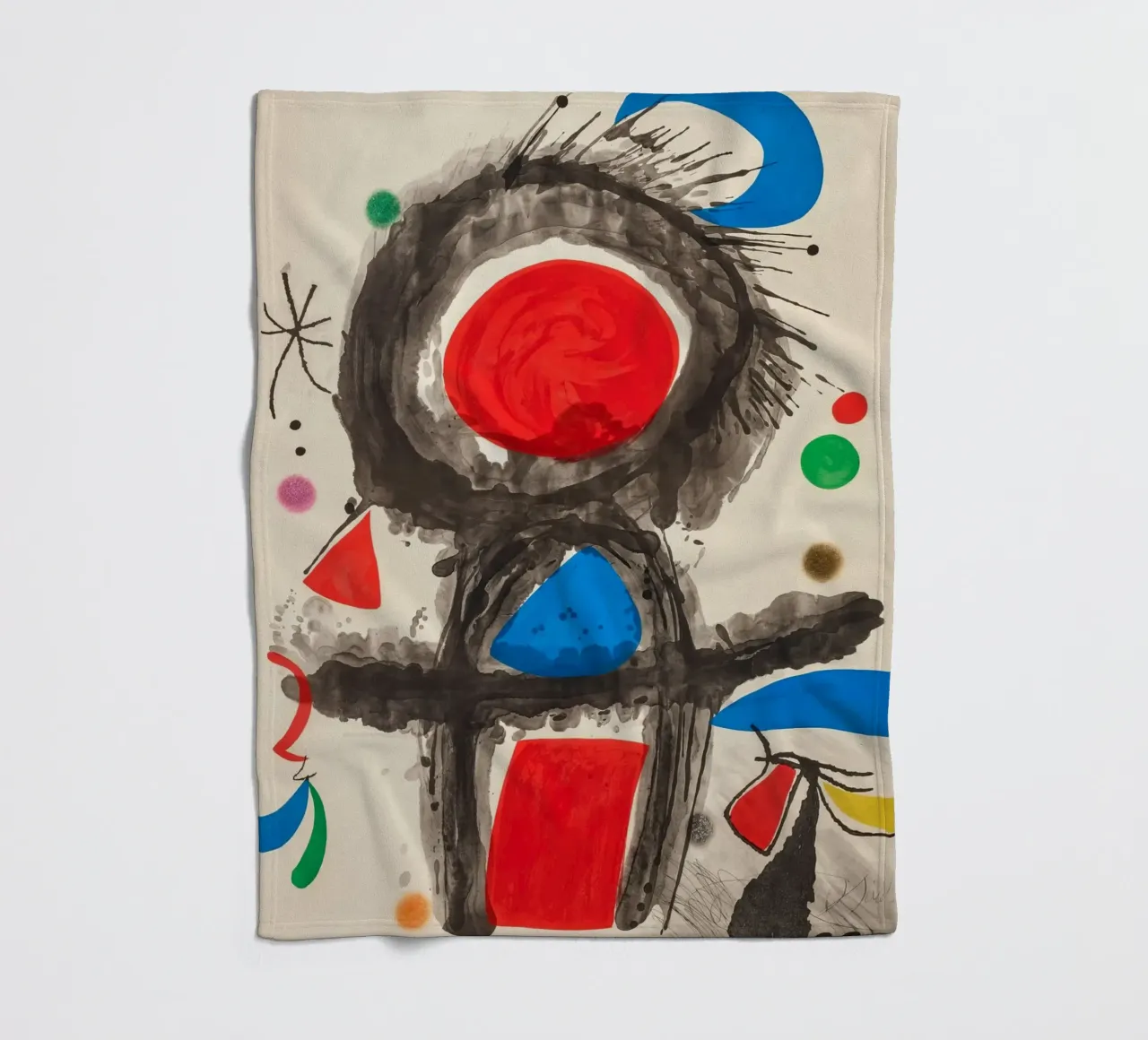 Miró Pico della Mirandola | Levendige abstracte kunst fleecedeken van NorwesClub